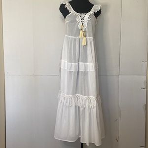 True Destination Women’s Bohemian Tiered Maxi Dress Size  S NWOT.